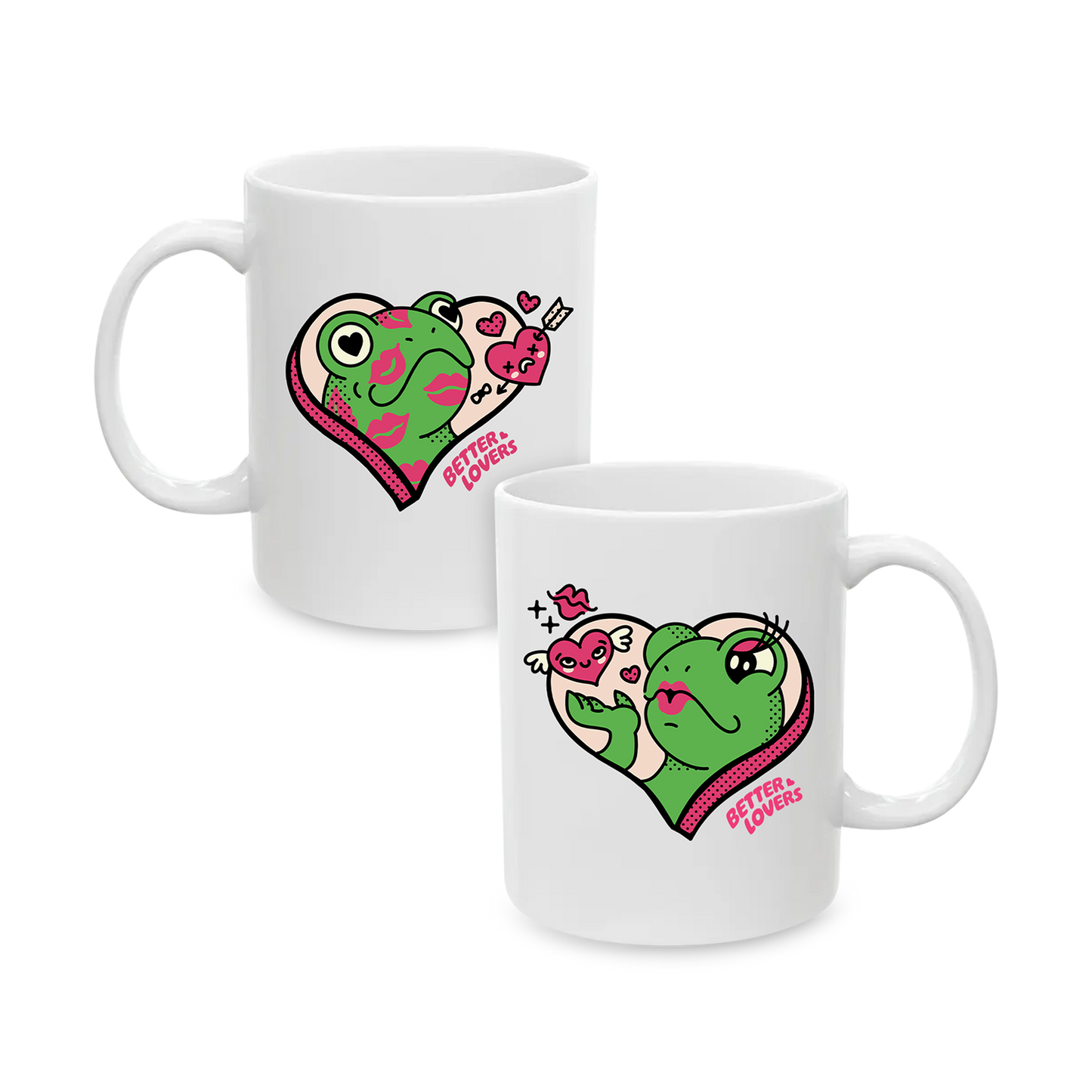 Set of Love Frogs Mugs